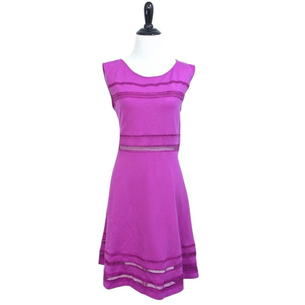 NEW French Connection Purple Pink Dress - Size 12 Womens